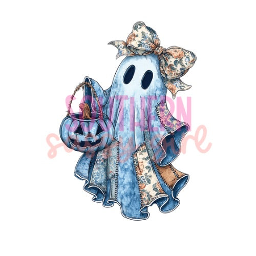 Blue Floral Ghost